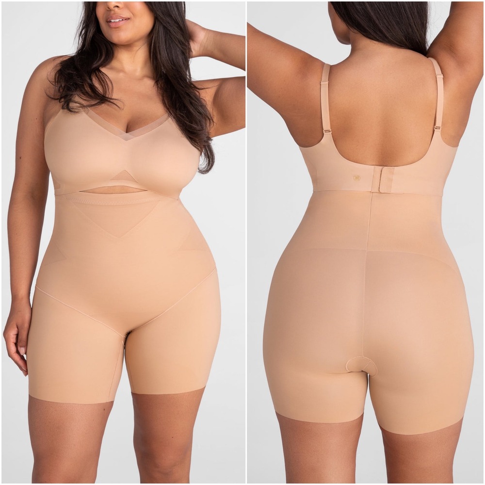 Honeylove NEW‎ SuperPower Shorts Shapewear Nude Sand Size 2X